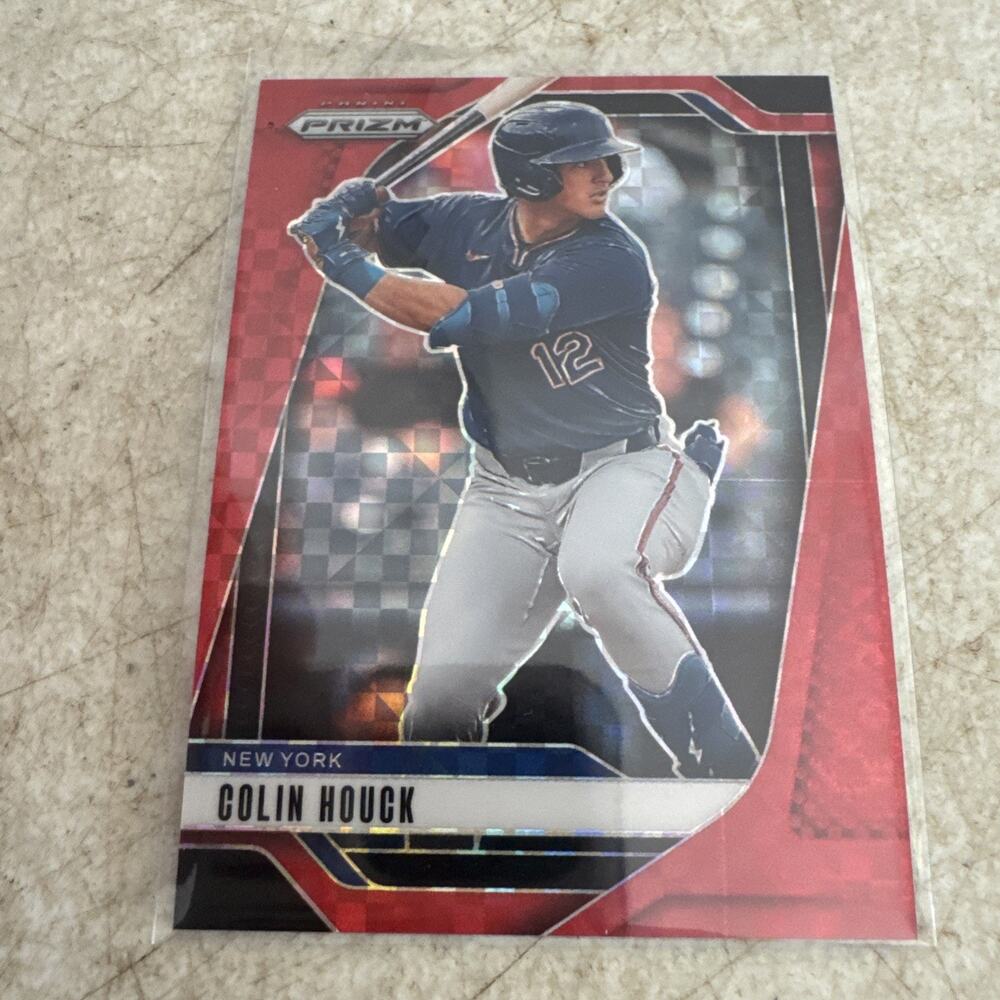2025 Panini Prizm COLIN HOUCK Red Pandora 75/99 Prospect Mets